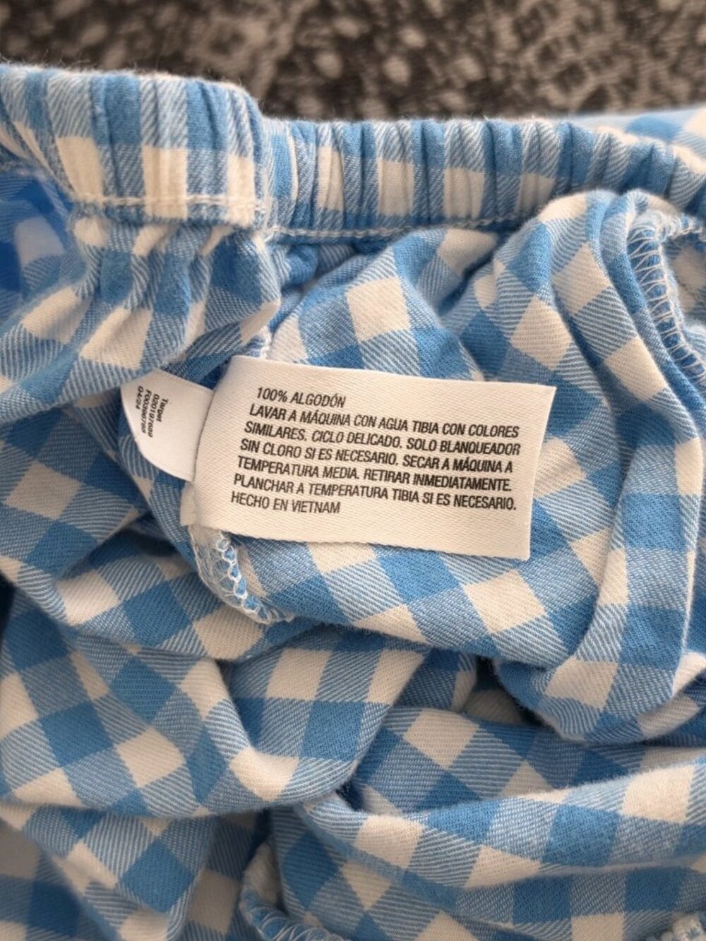 COLSIE Women's Blue/White Check  Woven Drawstring Pajama Pants M - Picture 9 of 10